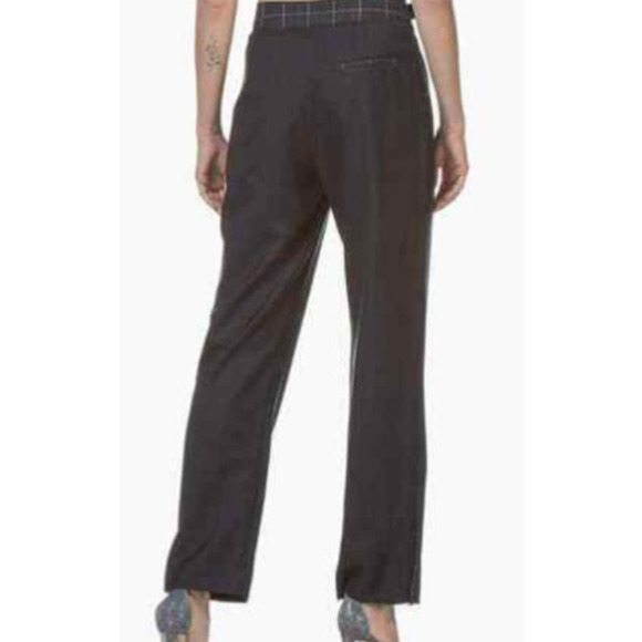Rag & Bone Gray Women James Straight Checkered Wool Slacks Pants 6 $475 NWT - Picture 3 of 8